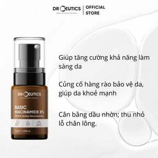 Tinh Chất Niacinamide Basic 8% DrCeutics Cho Da Dầu Mụn (30g)