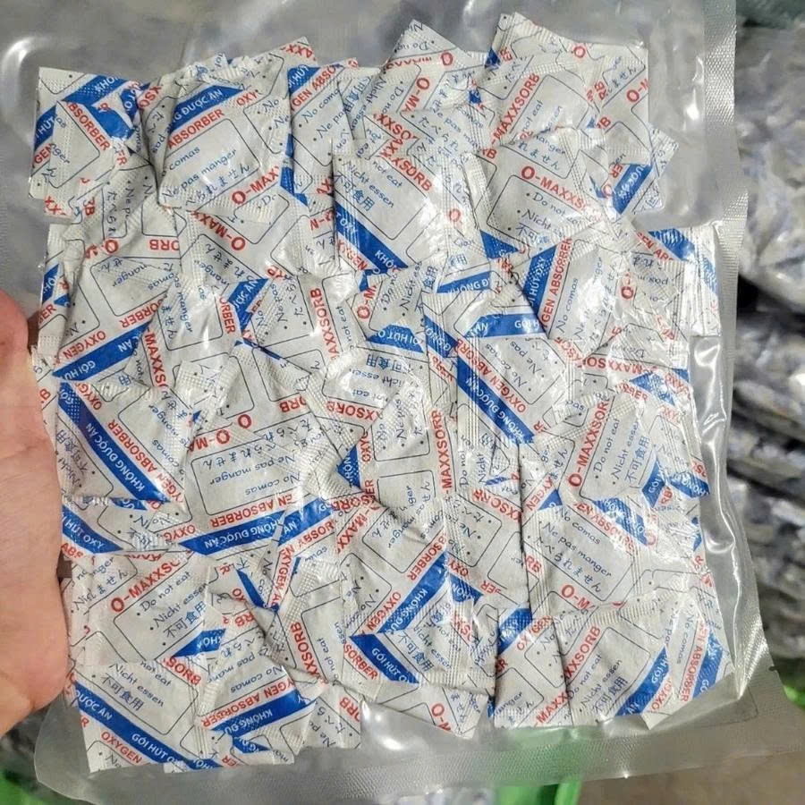 Gói Hút Oxy Oxygen Absorber Chống Oxy Hóa Bảo Quản Thực Phẩm Khô 30cc 50cc 100cc
