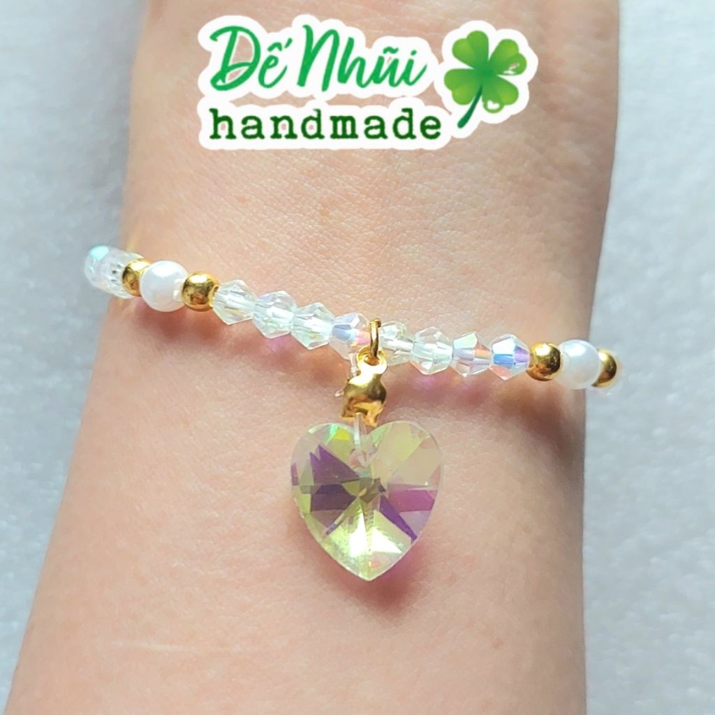Tự Chọn Lắc Tay Kết Hợp Mặt Charm💎Pha Lê💎Long Lanh Nhiều Kiểu Dáng