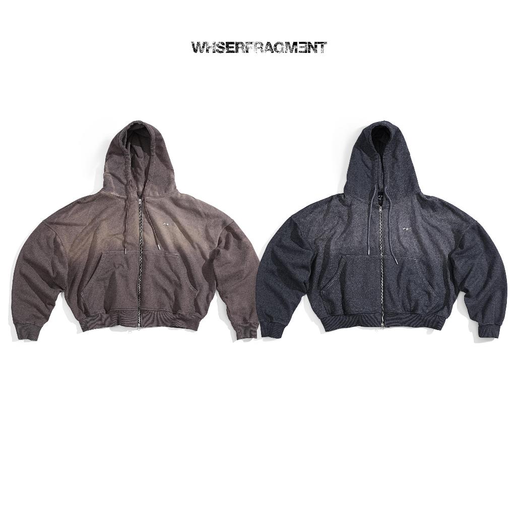 SYMWASH HOODIE-ZIP 420GSM - Áo khoác nỉ chân cua Mash Dây kéo kim loại/logo mạ hợp kim Whose Studio
