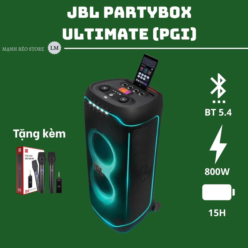 [PGI] Loa bluetooth JBL Partybox Ultimate 1100W - Dolby Atmos, Bluetooth 5.4 - Bảo hành 12 tháng