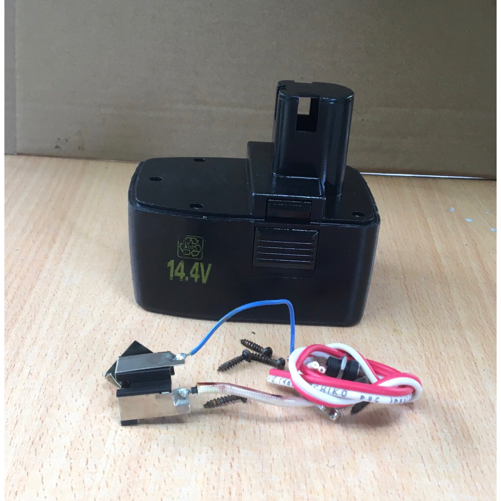 Vỏ Pin CIDS 14.4V-Vỏ Pin Hàng Bãi 14.4V - Tặng kèm giắc và dây điện