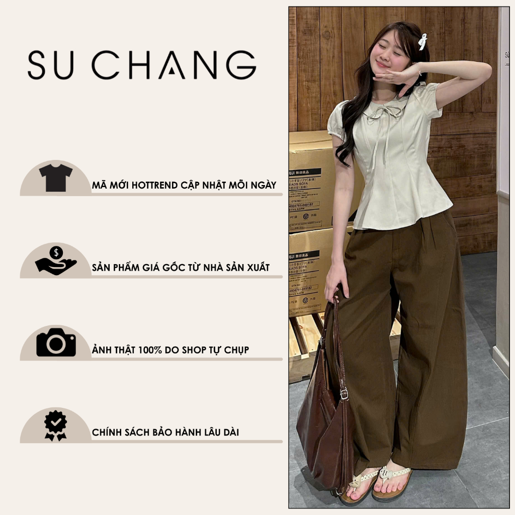 Áo Kiểu Cổ Sen Phối Dây Nơ Tay Bo A914 Su Chang Thời Trang Nữ | BigBuy360 - bigbuy360.vn