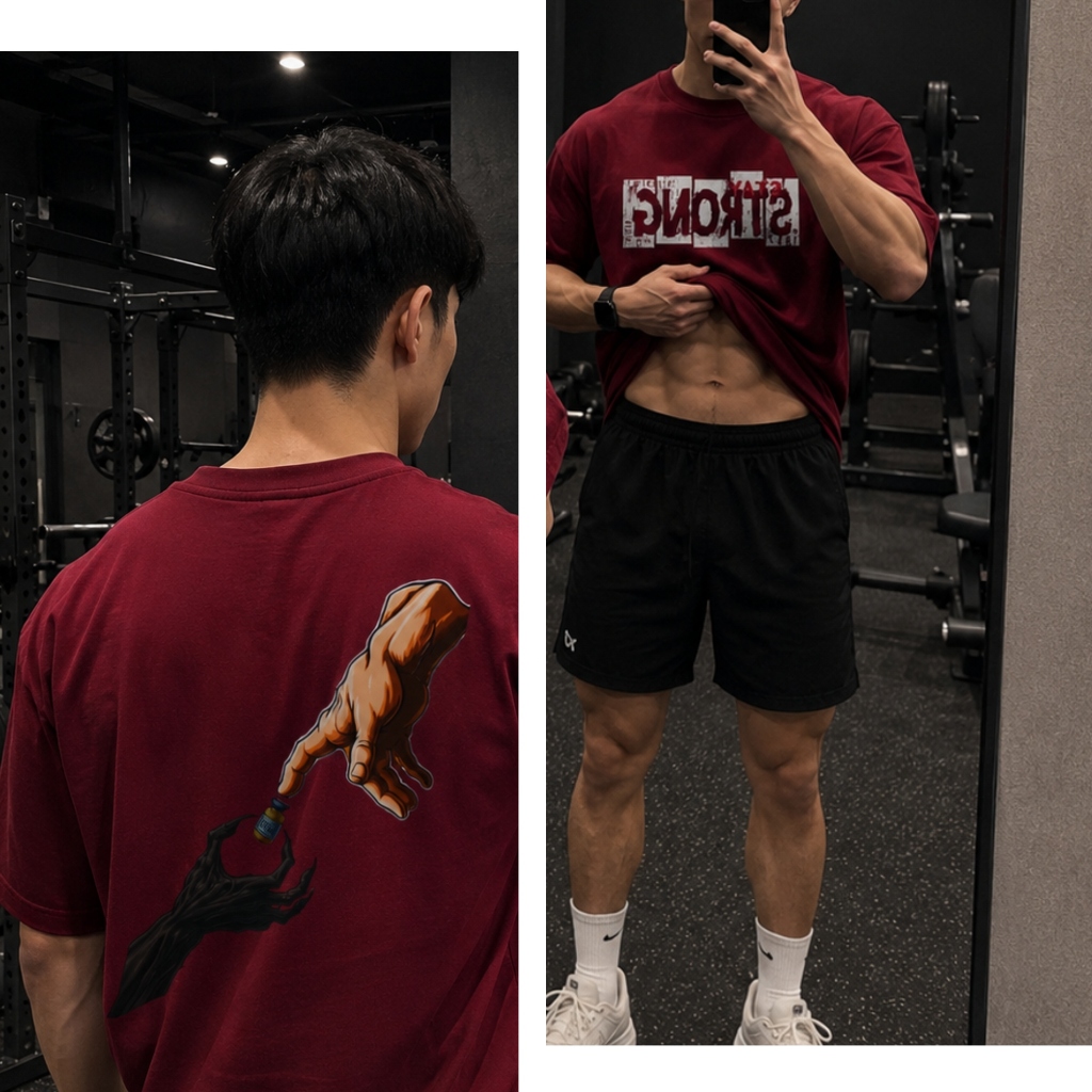 Áo thun Gymmer Dopamine -Cotton form rộng - Unisex Streetwear - AT260603-02