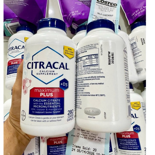 Citracal Maximum Plus - Viên Uống Canxi Citrat + Vitamin D3 Mỹ