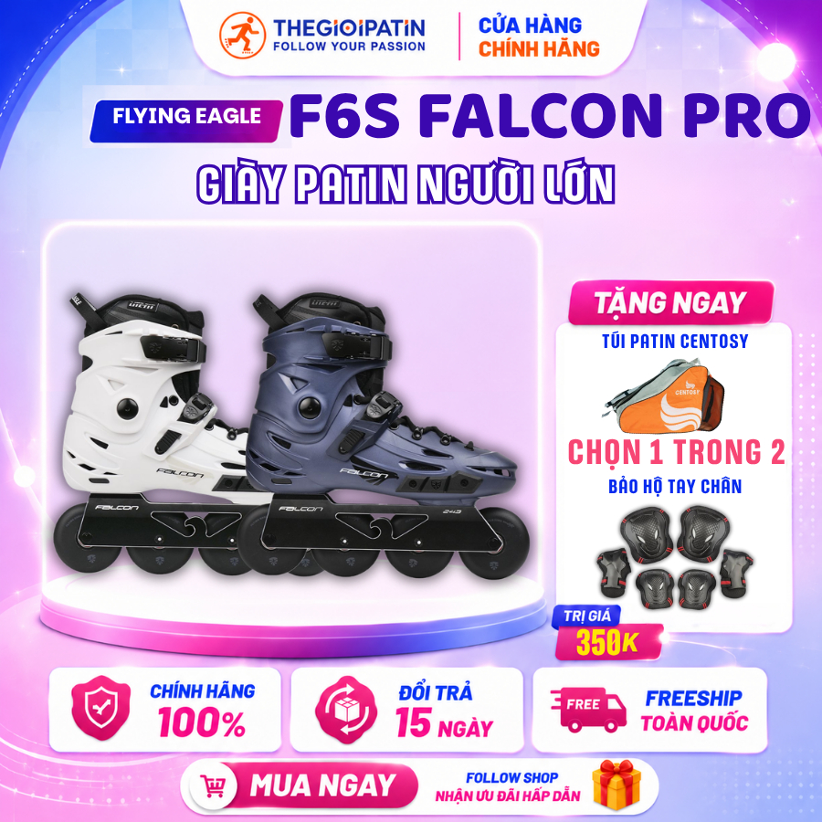 [Tặng Kèm Bảo Vệ] Giày Patin Người Lớn Cao Cấp Flying Eagle F6S Falcon Pro Chính Hãng