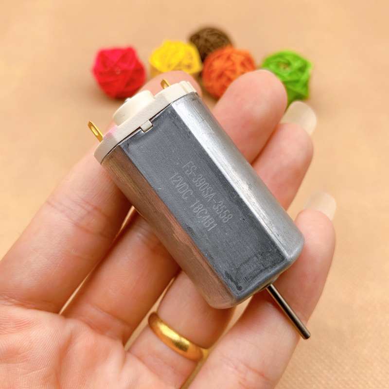 Motor 390 DC12V 15200 vòng/phút. Động cơ tông đơ cắt tóc dùng điện, từ tính mạnh mẽ và tốc độ cao