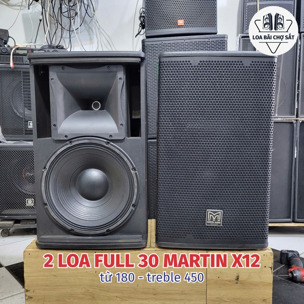 2 Loa Bãi Anh Full 30 Martin X12 1800W - Loa Bass 30 Từ 180, Hát Karaoke Cực Hay (Tặng Dây + Jack)