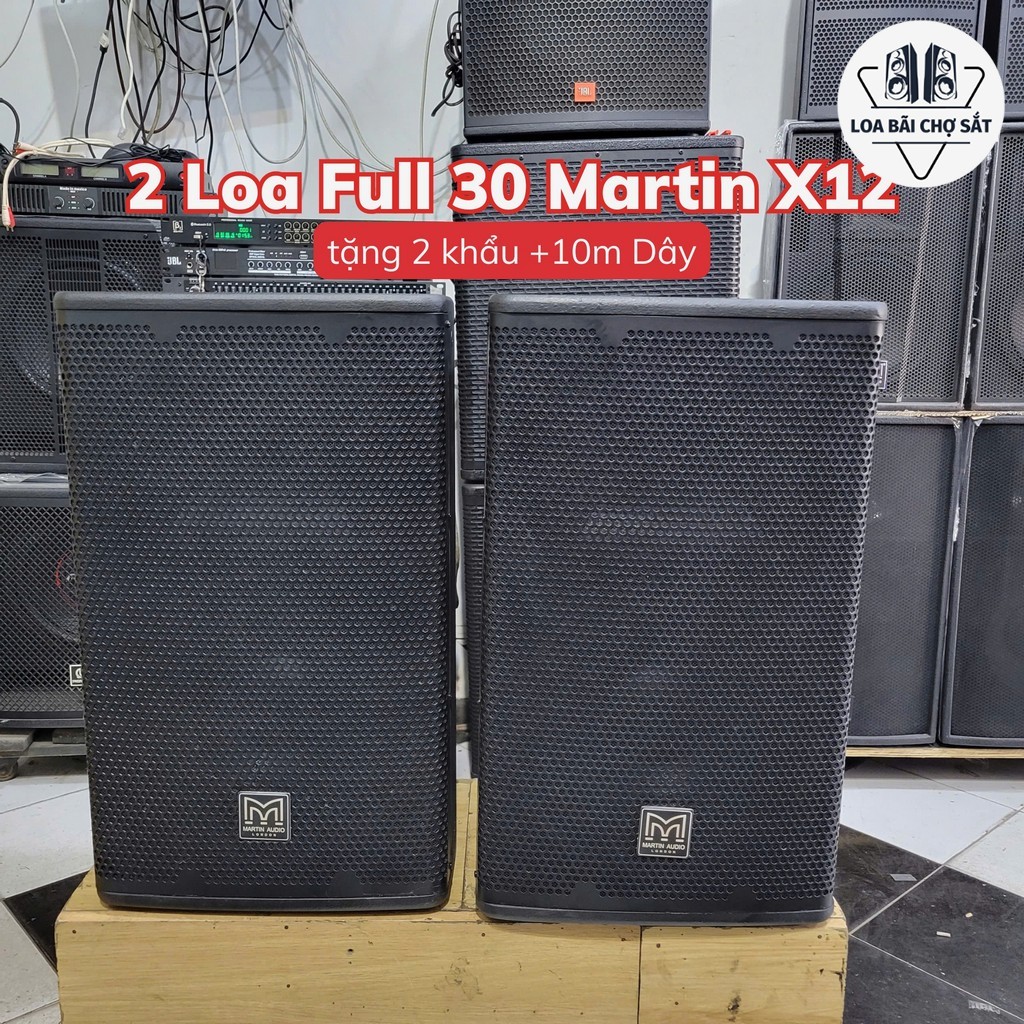 2 Loa Bãi Anh Full 30 Martin X12 1800W - Loa Bass 30 Từ 180, Hát Karaoke Cực Hay (Tặng Dây + Jack)