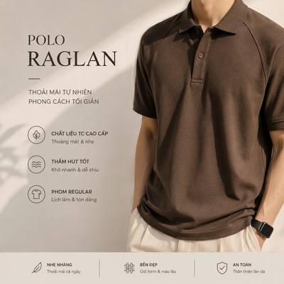 [MỞ BÁN] Áo polo ROWAY PREMIUM form regular fit | Polo Raglan