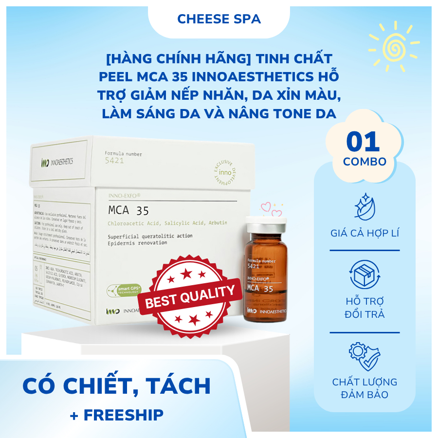 [HÀNG CHÍNH HÃNG] P.eel MCA 35 Innoaesthetics Hỗ Trợ G.iảm Nếp Nhăn, Da Xỉn Màu, Làm Sáng Da Và Nâng