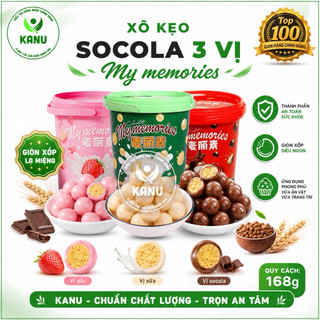 Xô socola 3 vị đen, sữa & dâu My Memories 168g