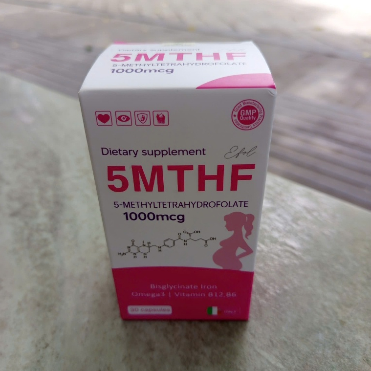 (Chính Hãng) 5MTHF 1000mcg nhập khẩu Ý,Viên Uống Bổ sung Vitamin cho bà bầu, Giảm nguy cơ dị tật tha