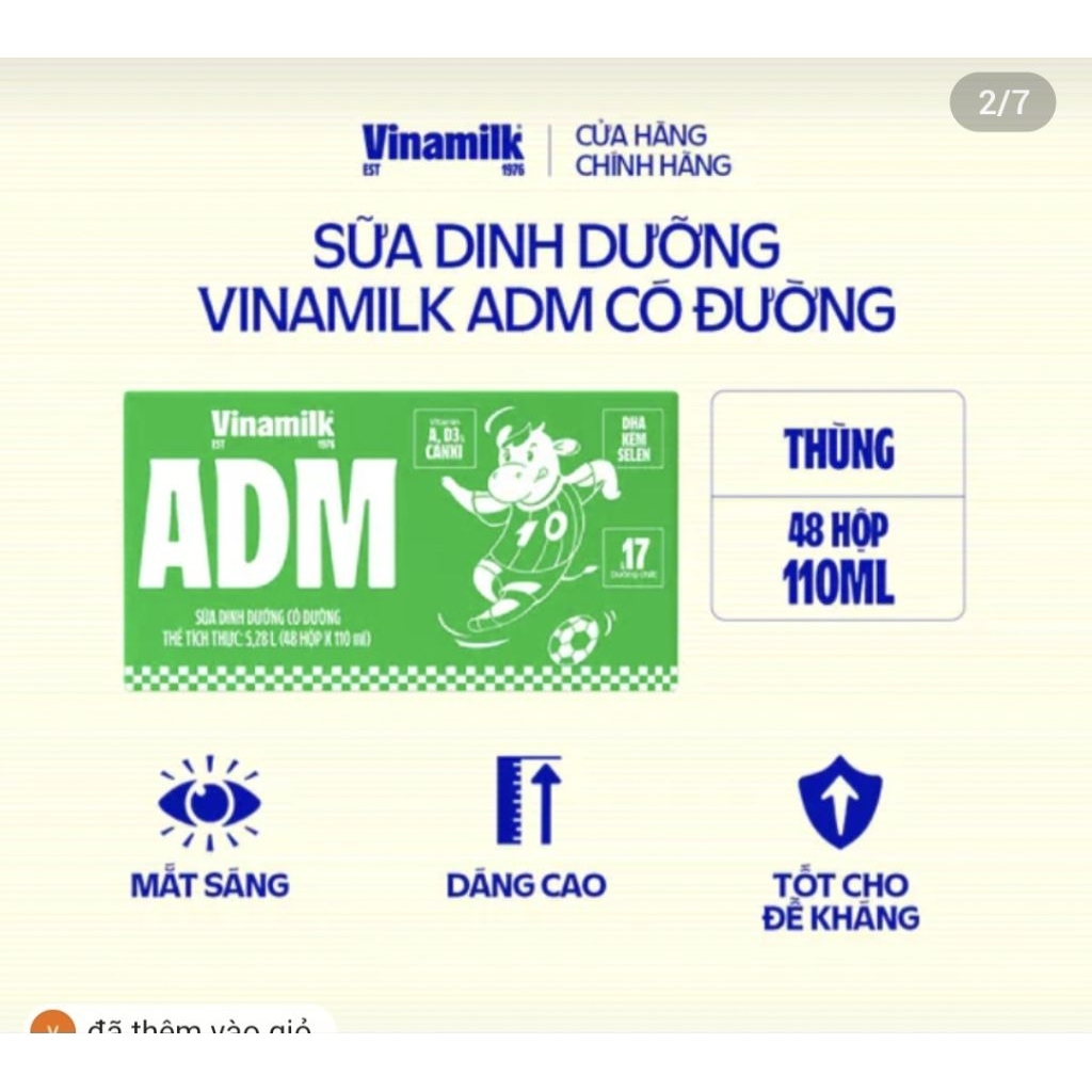 Sữa Vinamilk ADM có đường 110ml | BigBuy360 - bigbuy360.vn