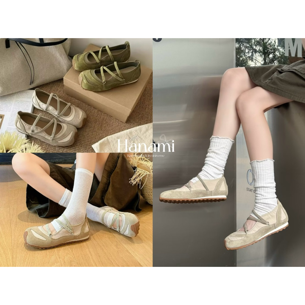 Giày Nữ Quai Chéo Balletcore Mũi Vuông Retro – Chất Vải Thoáng Khí Êm Chân Mẫu Hot 2026 H3601