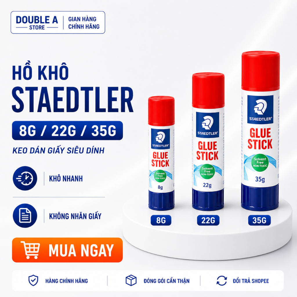 [HÀNG CHÍNH HÃNG] HỒ KHÔ STAEDTLER 8G / 22G / 35G – KEO DÁN GIẤY SIÊU DÍNH, KHÔ NHANH, KHÔNG NHĂN GI