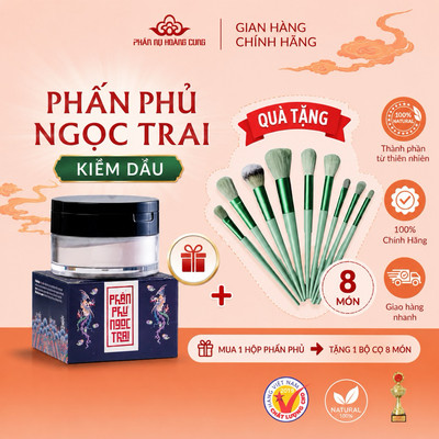 Phấn Phủ Ngọc Trai Phấn Nụ Hoàng Cung màu trắng/ màu da