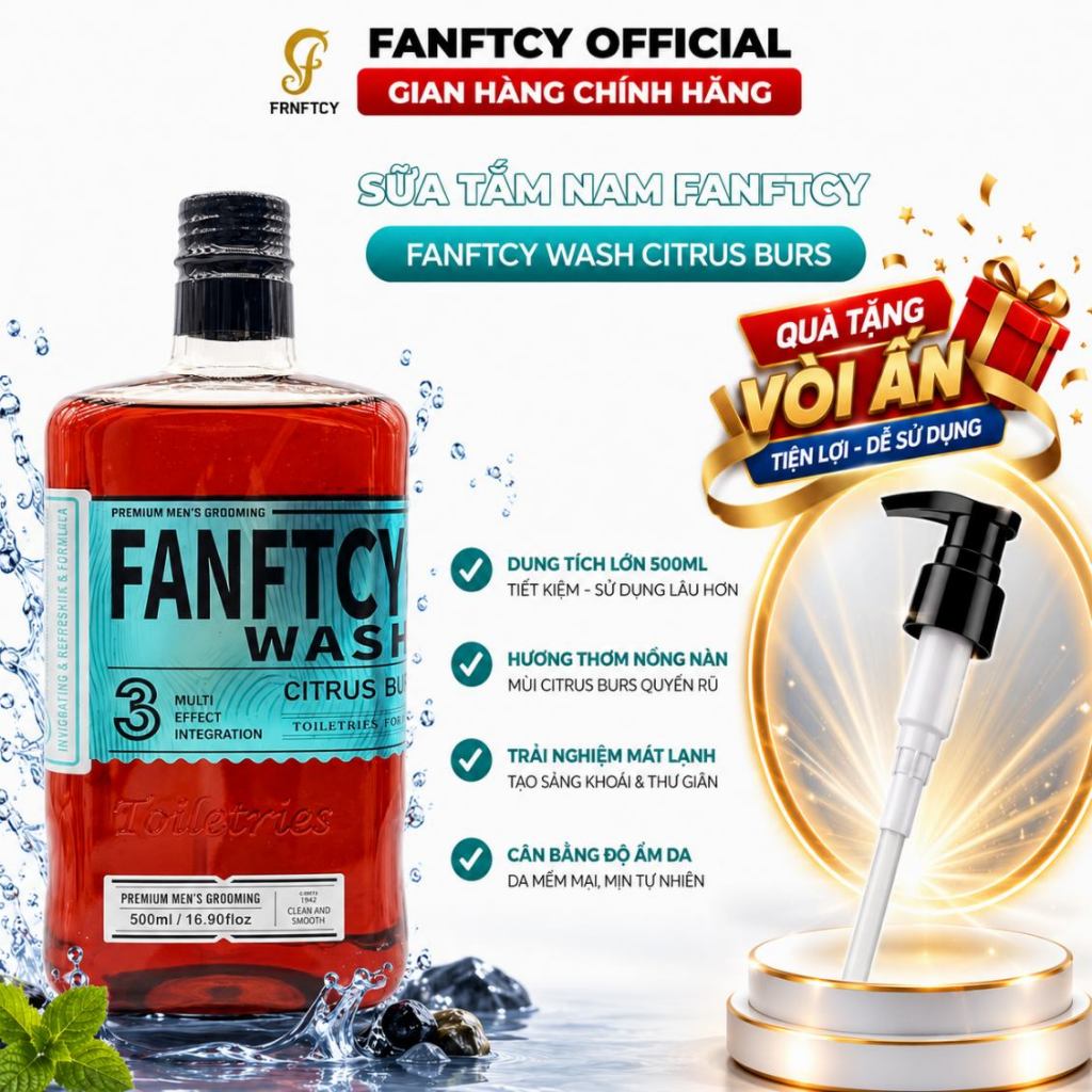 Sữa tắm nam Fanftcy Wash Citrus Burs 500ml cao cấp