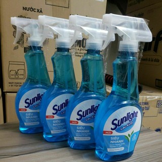 Combo 4 Nước Lau Kính Sunlight Chai 520ml