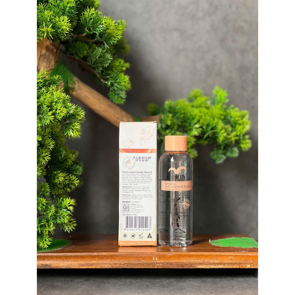 Dầu dưỡng da Rebirth Lanolin oil với vitamin E – Rebirth Lanolin Oil with Vitamin E & EPO 125ml