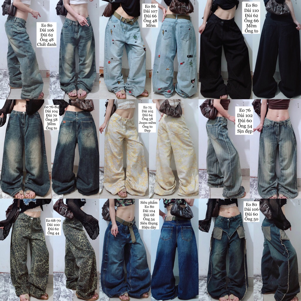 🍬[ĐỌC KĨ BÀI NOTE] Quần JEANS suông nam nữ, quần bò suông, quần KAKI suông 2hand [Chọn mẫu]