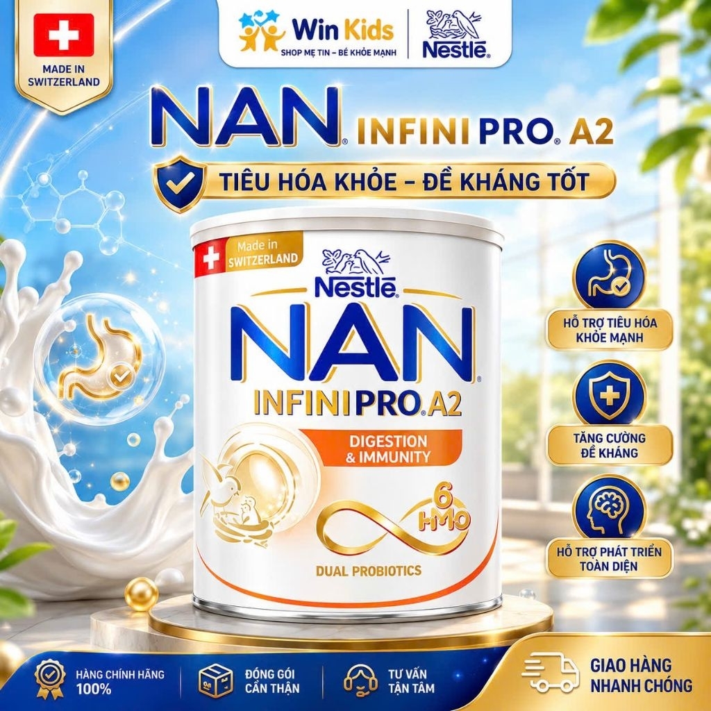 [Combo] Sữa Nestlé NAN INFINIPRO A2 số 1,2,3 800g (6HMO)