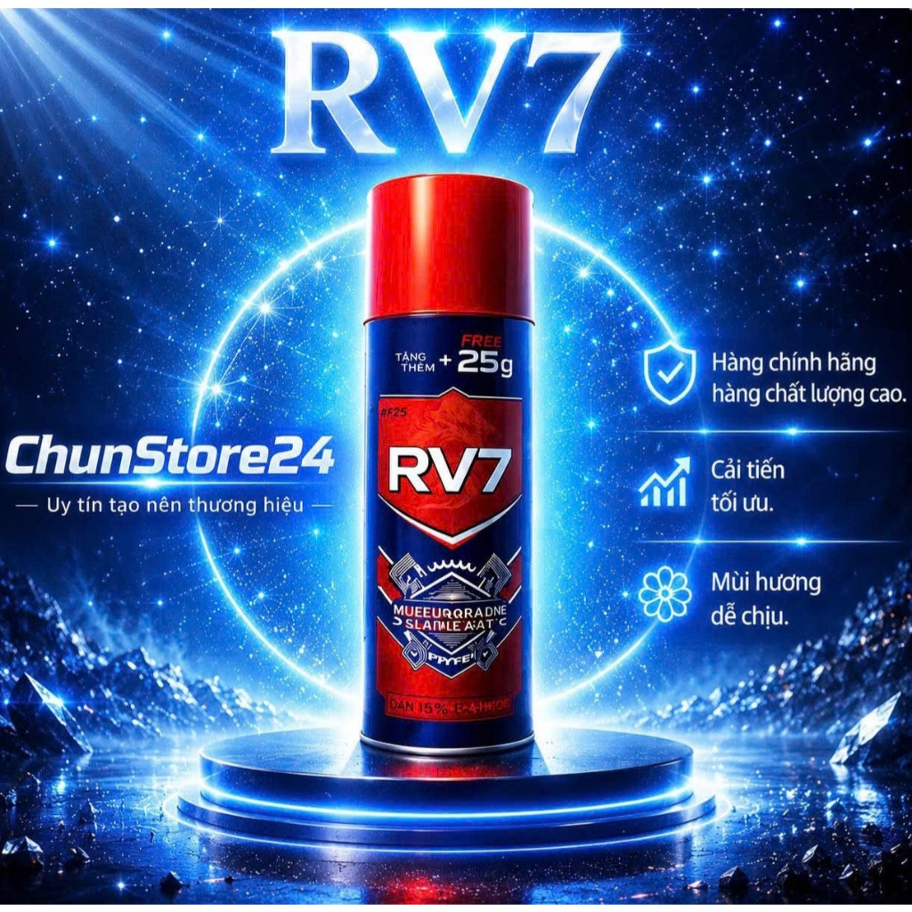 Chai Xịt Chống Rỉ Sét Và Bôi Trơn RV7- Hàng chính hãng
