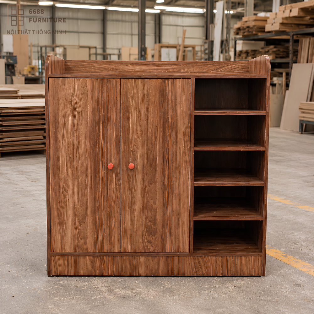 Tủ Giày 5 Tầng Cánh Trơn 90x90x30 – Kệ Đựng Giày Gỗ MDF Chống Ẩm Nội Thất Hiện Đại Gọn Gàng