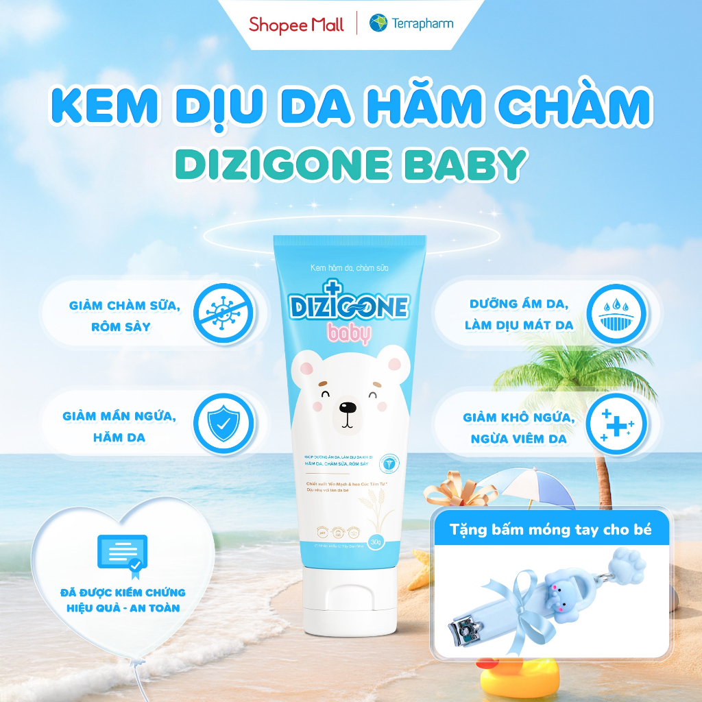 Kem hăm da, chàm sữa Dizigone Baby 30g
