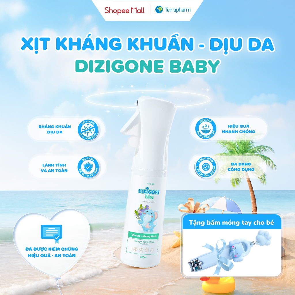 Xịt kháng khuẩn DIZIGONE Baby 300ml