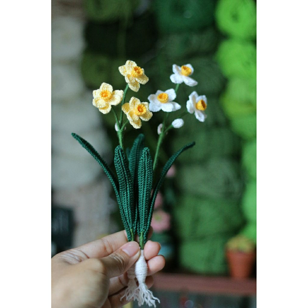 Poongcraftvn • Daffodils Flowers Handmade Decor Home Living