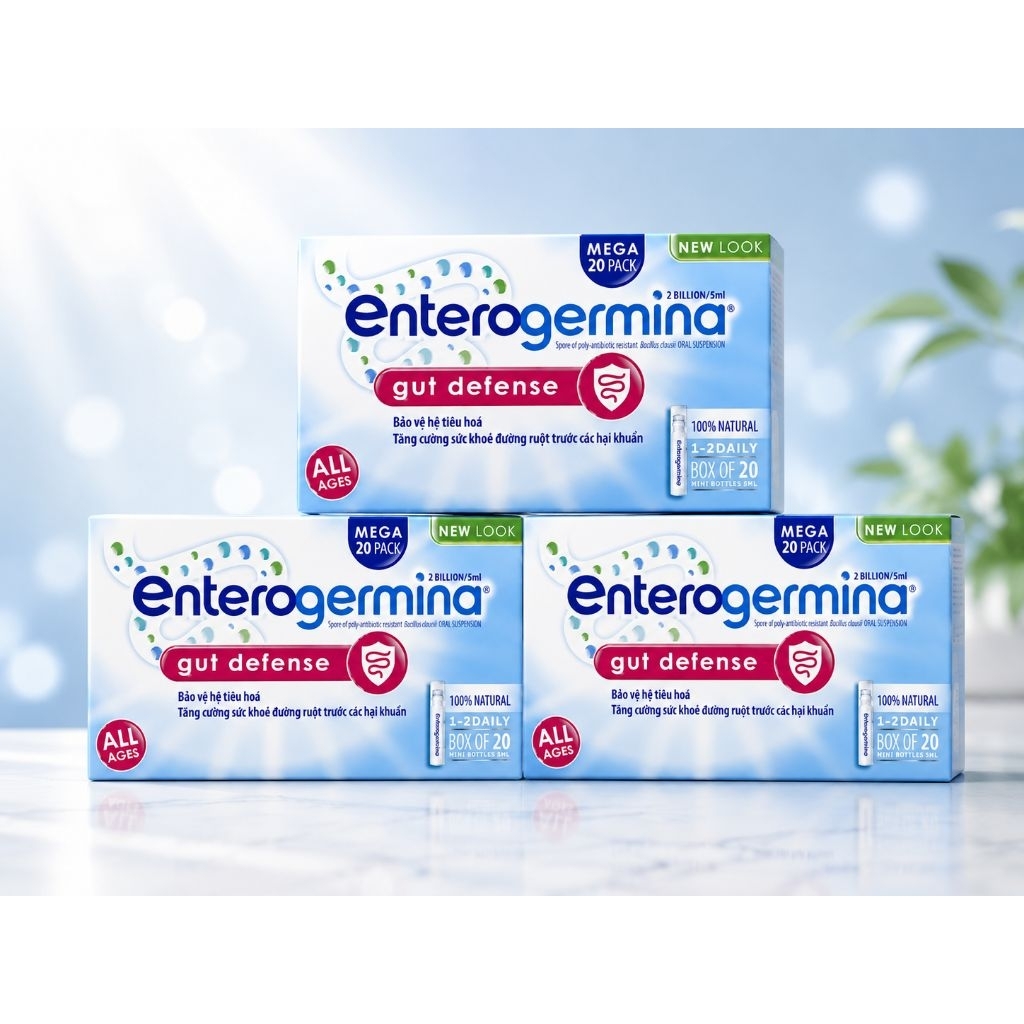 COMBO 3 HỘP MEN VI SINH ENTEROGERMINA GUT DEFENSE GIÚP BỔ SUNG 2 TỶ LỢI KHUẨN CHO ĐƯỜNG RUỘT