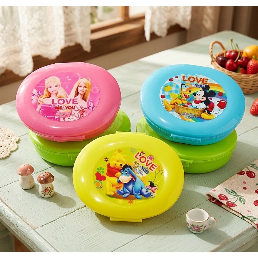 Hộp cơm HC6 Lunch Box hộp cơm cute dễ thương pastel ko kèm thìa dĩa