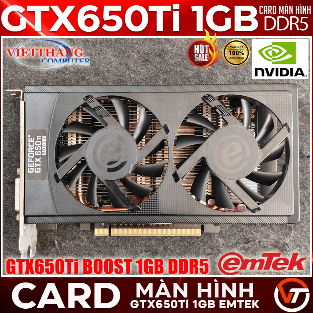 VGA - Cạc Màn Hình Sparkle Emtek GTX650Ti Boost 1GB DDR5 VGA hàng cũ đã qua sử dụng I ( Cũ - 2nd )