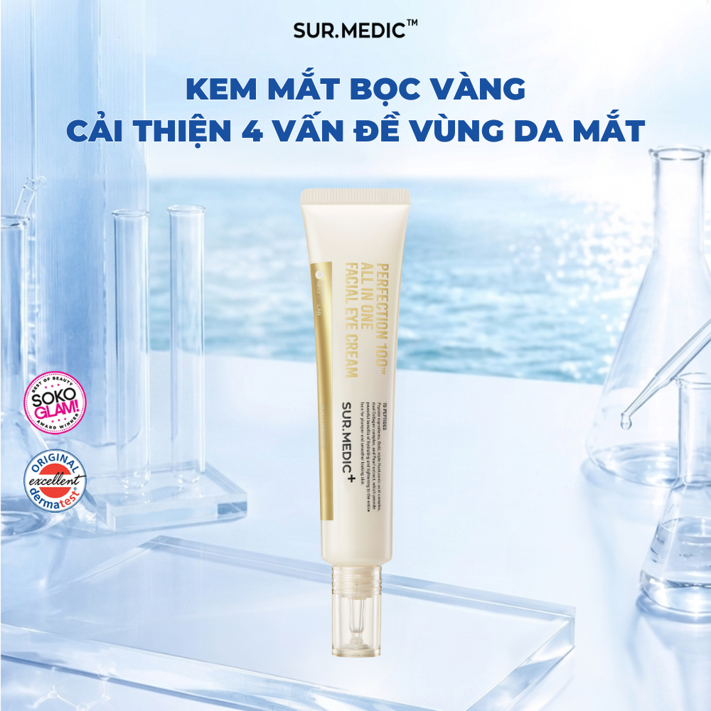 KOL x Sur.medic - Kem Mắt Bọc Vàng Cải Thiện 4 Vấn đề Vùng Da Mắt SUR.MEDIC+ 35ml