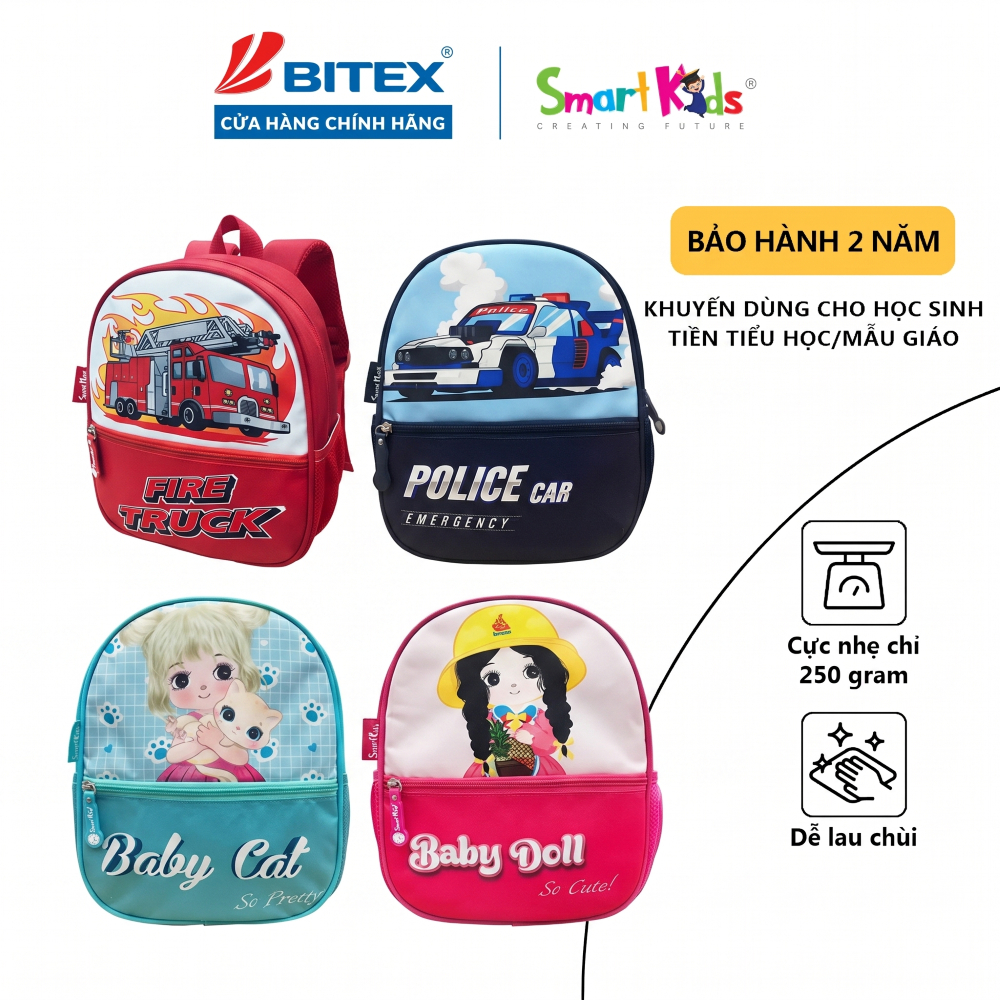 [KOL x Bitex] Balo B.bag Toy Station dành cho trẻ mẫu giáo 3-5 tuổi, thiết kế đáng yêu và dễ thương