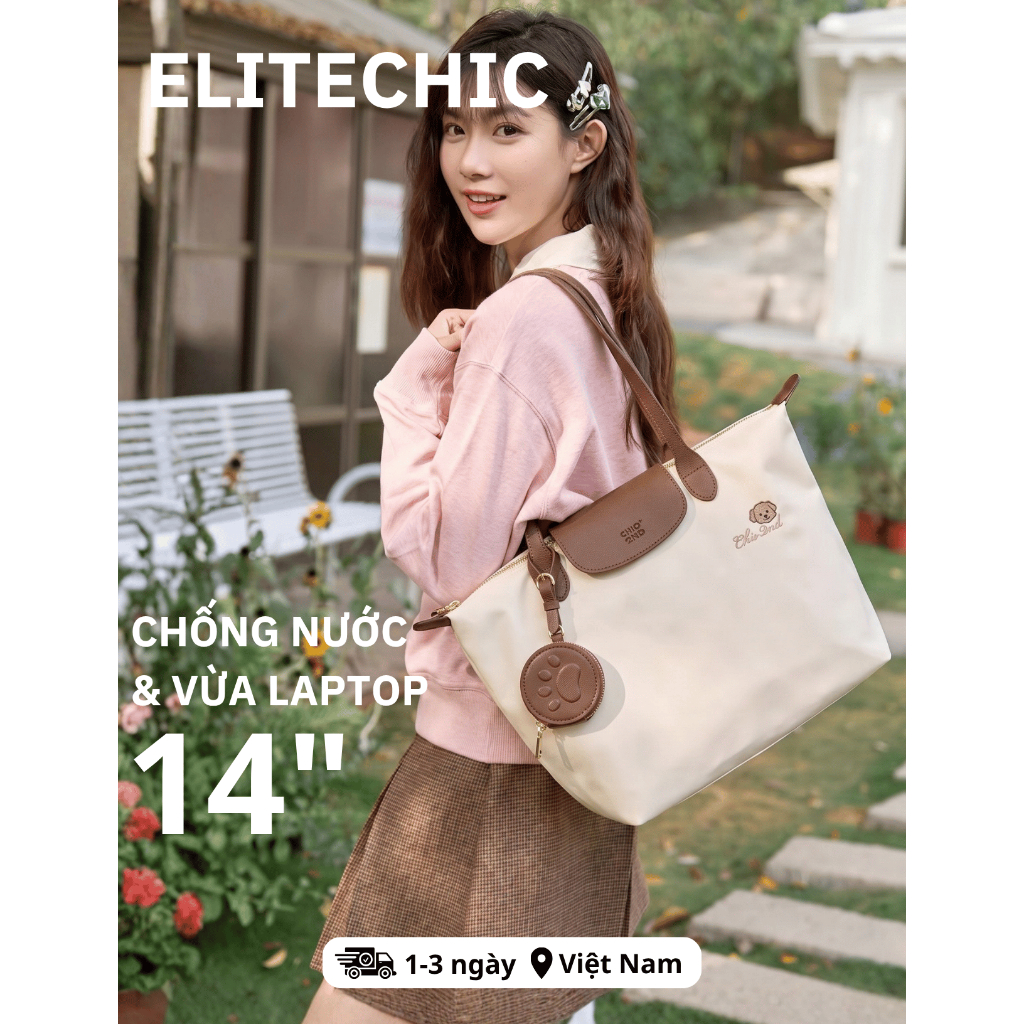 [Có Sẵn] Túi Tote Sức Chứa Lớn Đựng Vừa Macbook 13.3 Inch, Laptop 14, A4 Đeo Vai Nữ Công Sở Đi Học