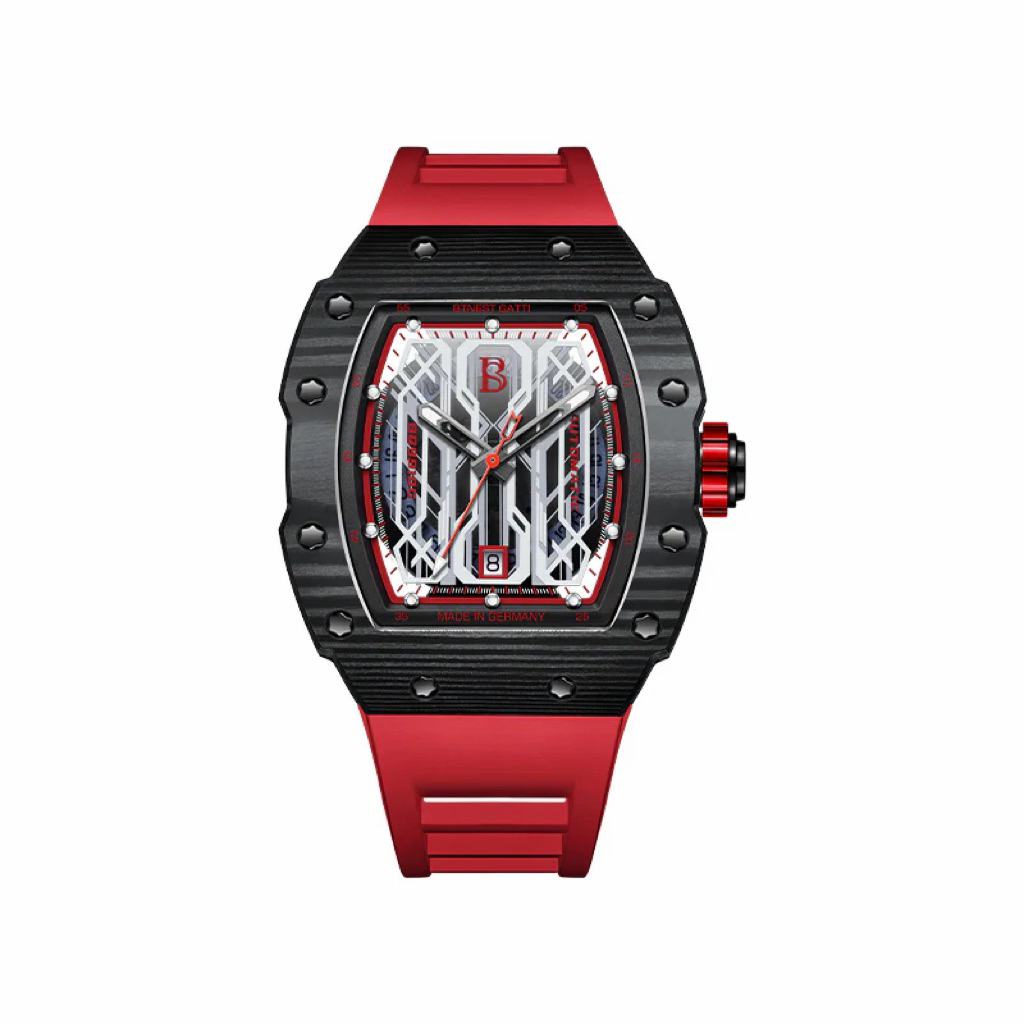 [Chính Hãng 100%] Đồng Hồ Nam Bonest Gatti BG9916 (9916) Carbon Fiber Automatic Kính Sapphiare Mặt S
