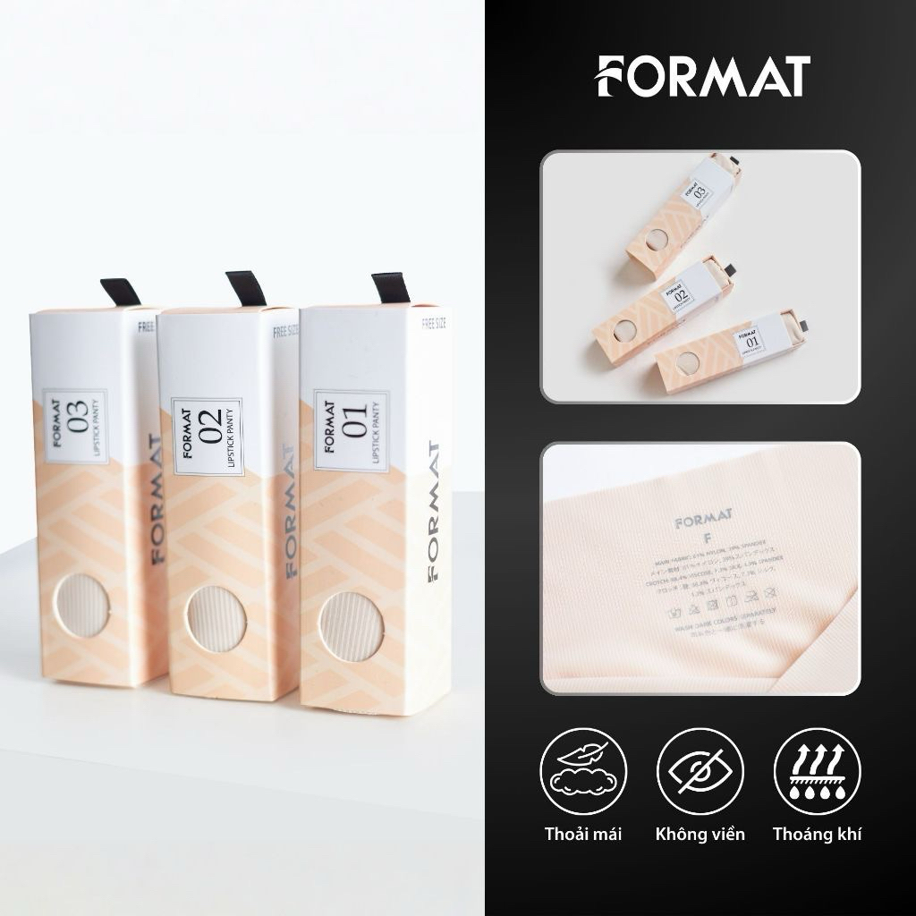 [FORMAT x Hannah Olala] Quần Lót Nữ FORMAT Dạng Thỏi Son Tàng Hình Cao Cấp  Freesize Không Hằn Viền 