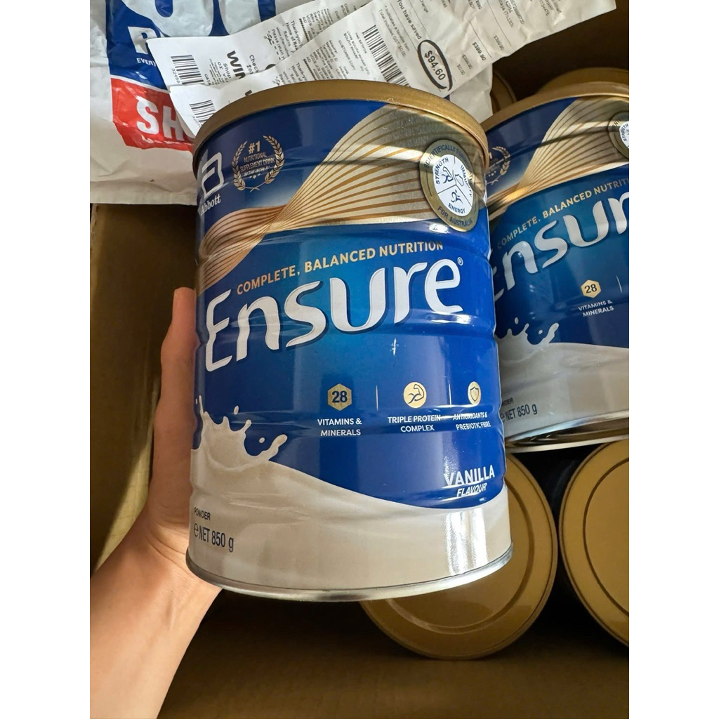 Sữa Bột Ensure Vanilla hương Vani Của Úc 850g