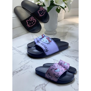 Dép Thời Trang Nữ Hello Kitty Trend ( Cao Su Non, Da Lộn Thêu Chỉ Hồng )