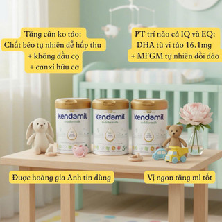 Sữa Kendamil Classic Anh Quốc Số 1, 2, 3 Cho Bé Từ Sơ Sinh Đến 3 Tuổi - Hộp 800g