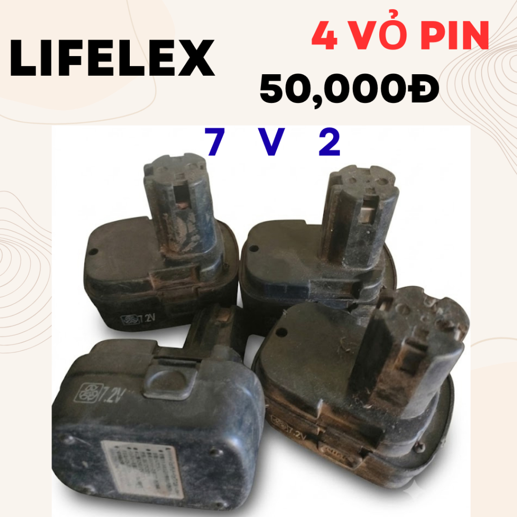 VỎ PIN 7V2 LIFELEX 4 VỎ