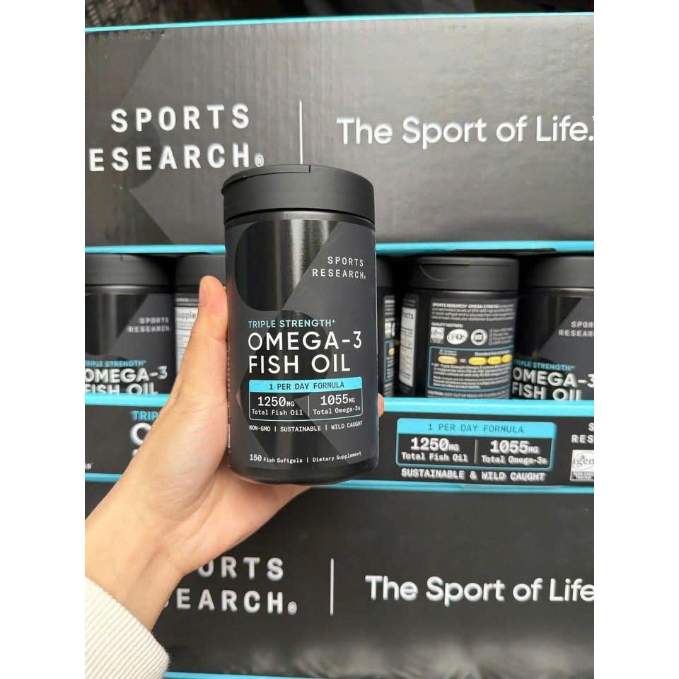 Viên dầu cá SR Triple Strength Omega-3 Fish Oil Hỗ trợ sức khỏe mắt, tim, não bộ ( 150 viên)