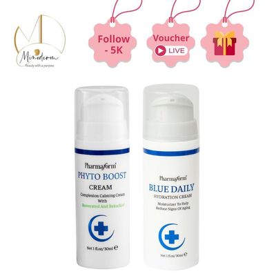 Kem dưỡng Pharmaform Blue Daily, Phyto Boost Cream phục hồi, chống ánh sáng xanh 30g