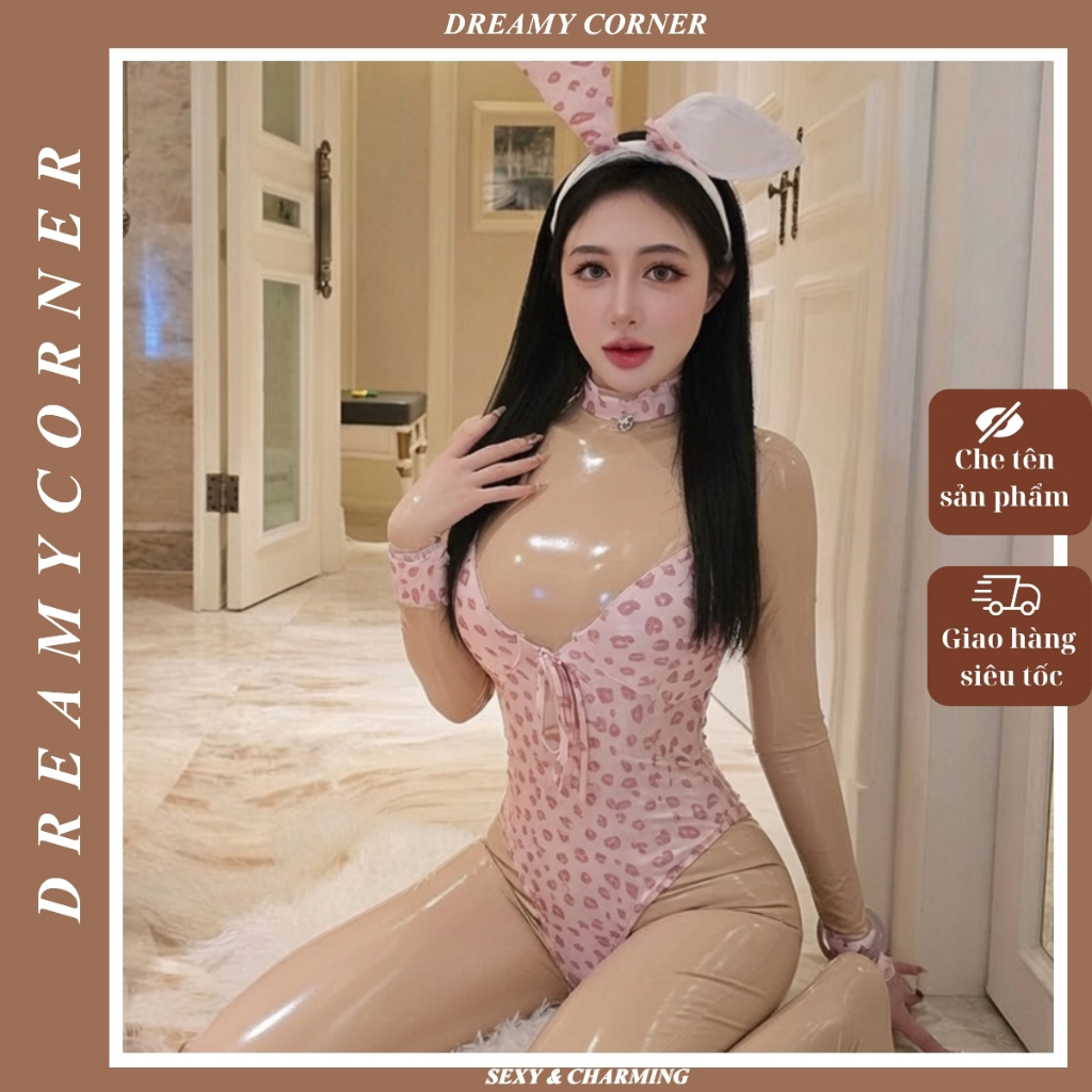 Đồ Thức Nữ Bodysuit Cosplay Bunny Sexy Leopard JS66 DreamCorner - Đồ Ngủ Quyến Rũ Gợi Cảm Hottrend