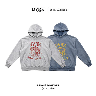 Áo Hoodie Unisex Form Oversized DVRK Privé Vải Cotton Cao Cấp Local Brand - Mini Drop Private School