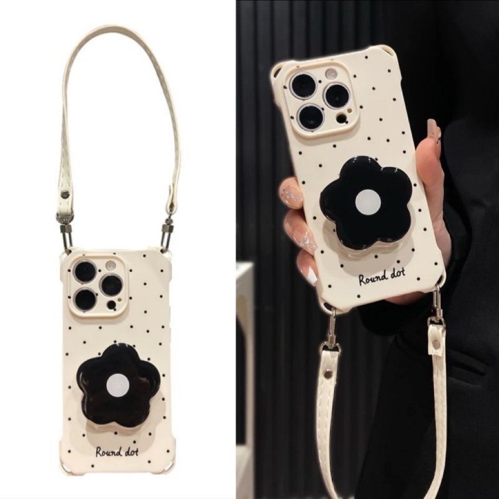 Ốp Lưng Iphone Kèm Iring Bông Hoa