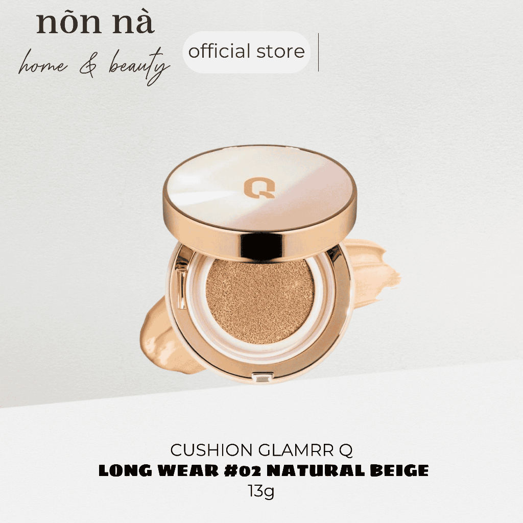 Cushion Cho Da Nhạy Cảm Glamrr Q Long Wear DD Cushion #02 Natural Beige Da Trung Bình 13g