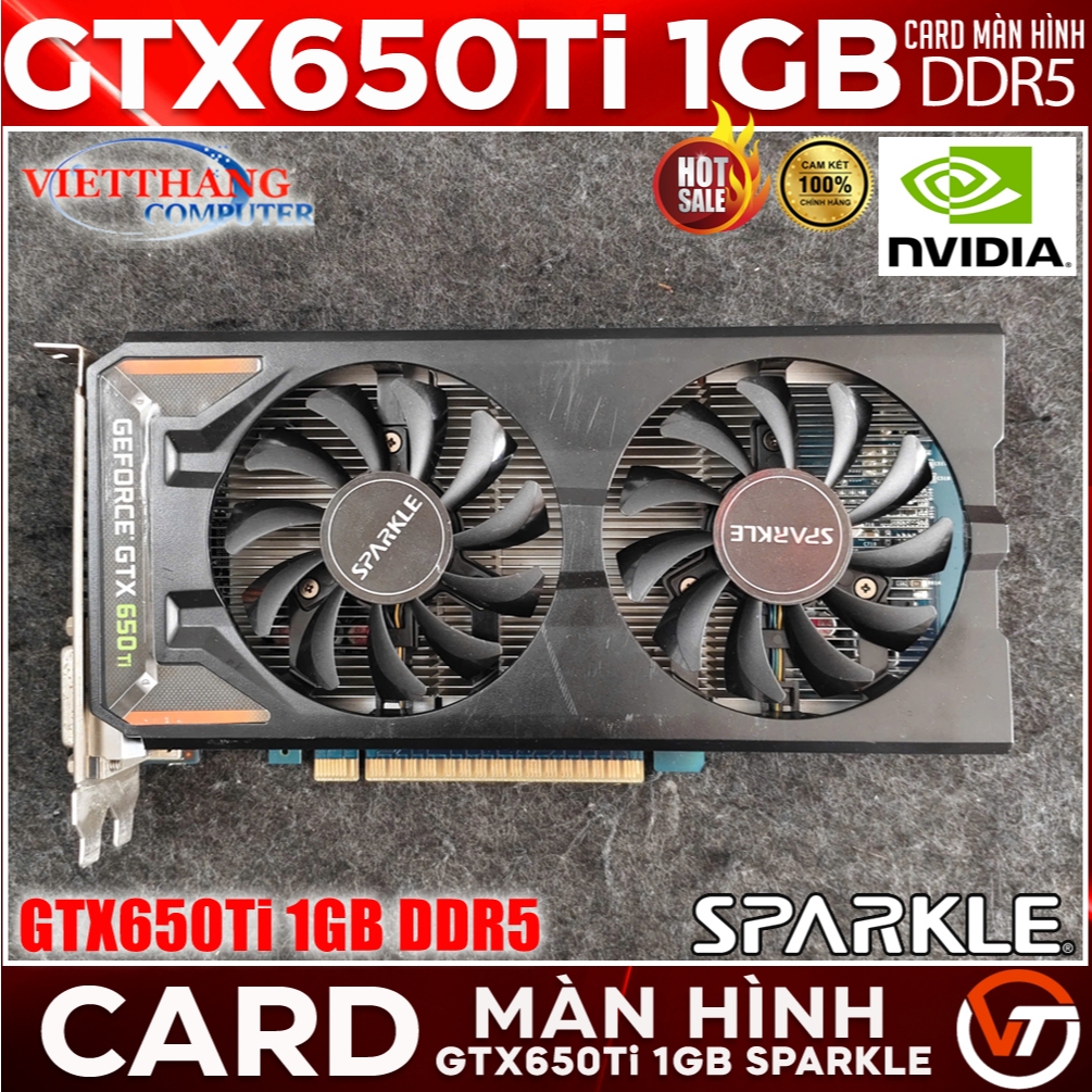 VGA - Cạc Màn Hình Sparkle GTX650Ti 1GB DDR5 VGA hàng cũ đã qua sử dụng ( Cũ - 2nd )